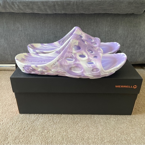 Merrell Other - Merrell Hydro Moc Sliders Size UK 12 Lilac Slippers Sandals